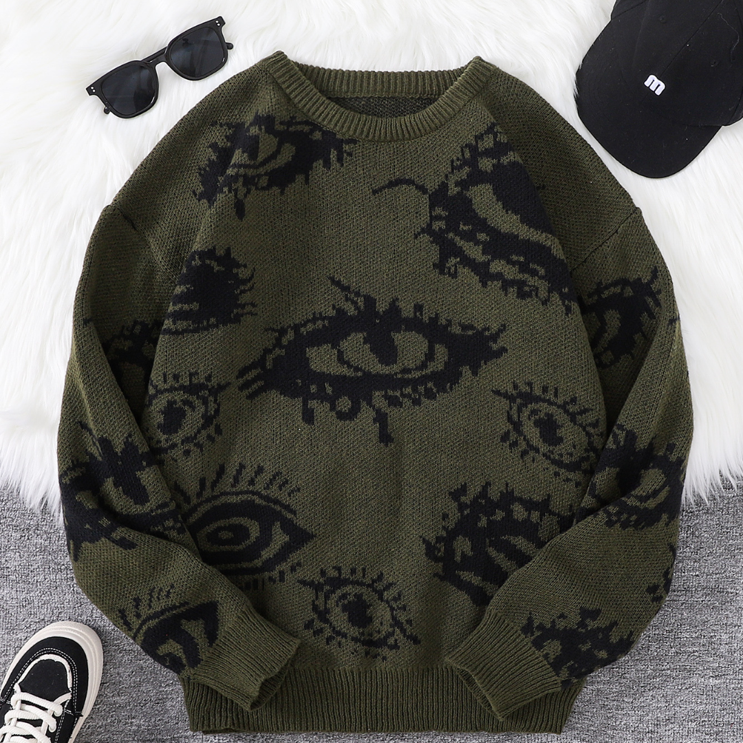 Charles Abstract Eye Sweater Artisio