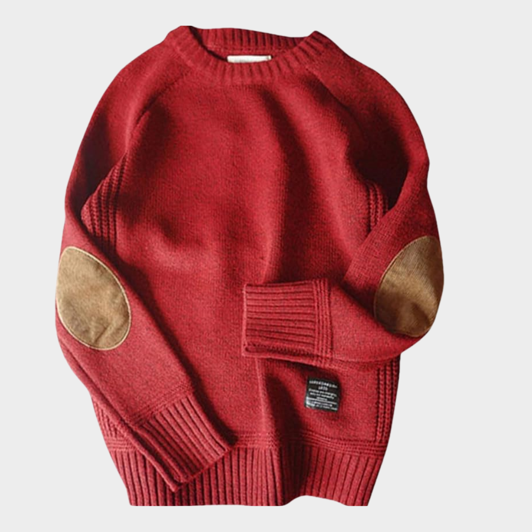 Brandon Elbow Patch Sweater Artisio