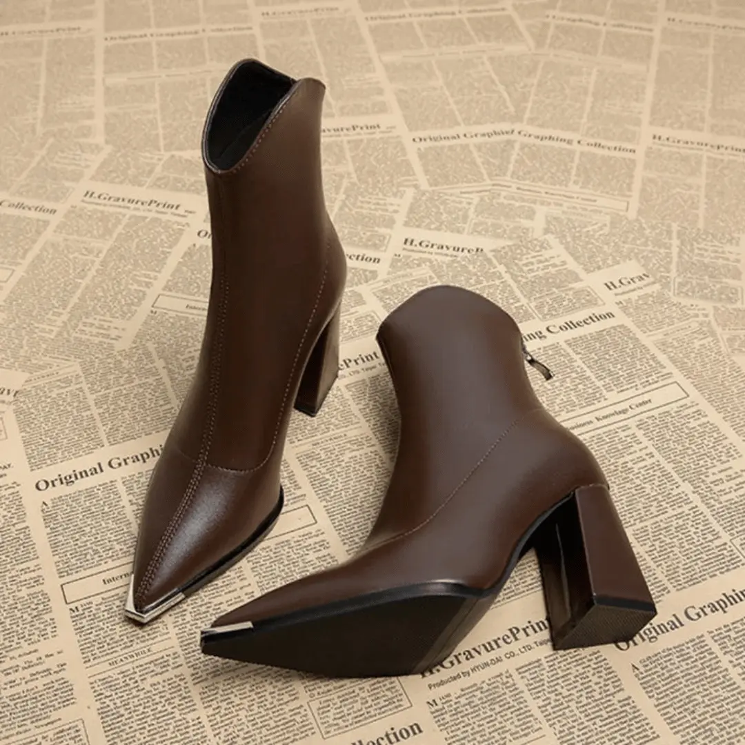 Block Heel Boots by Sofia Klein Artisio