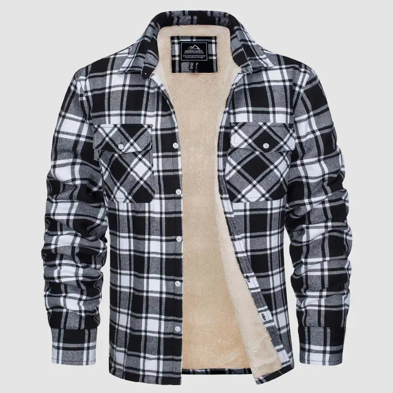 Liam Sherpa-Lined Flannel Jacket Artisio