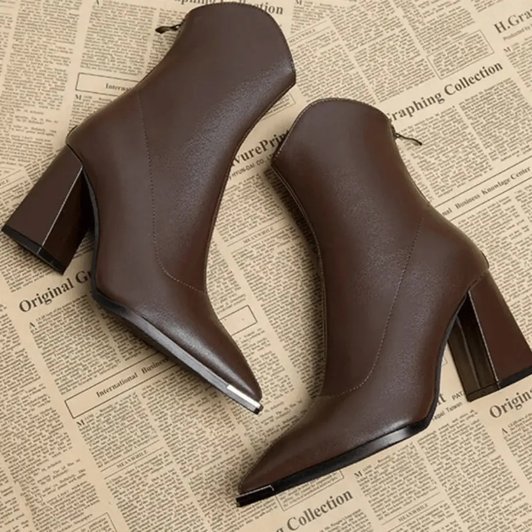 Block Heel Boots by Sofia Klein Artisio