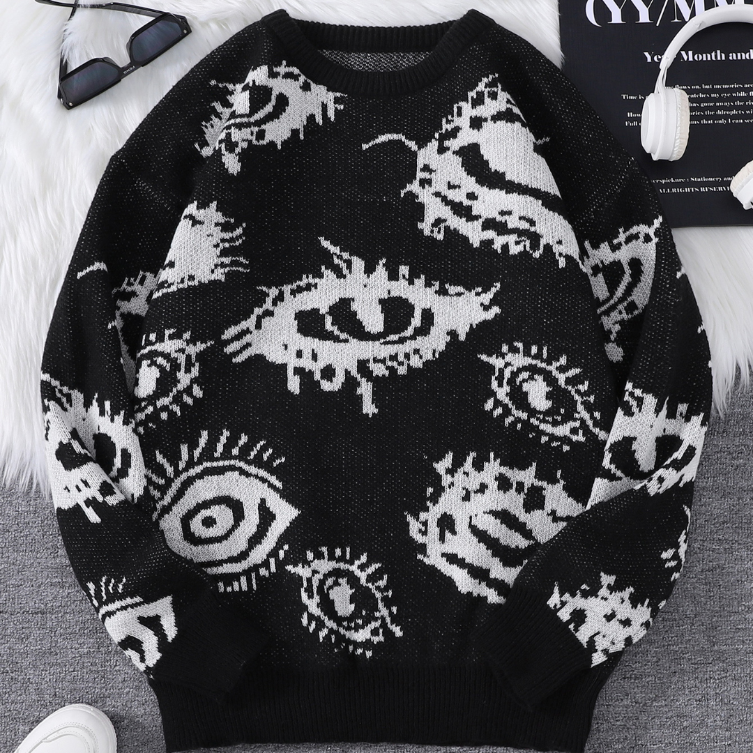 Charles Abstract Eye Sweater Artisio
