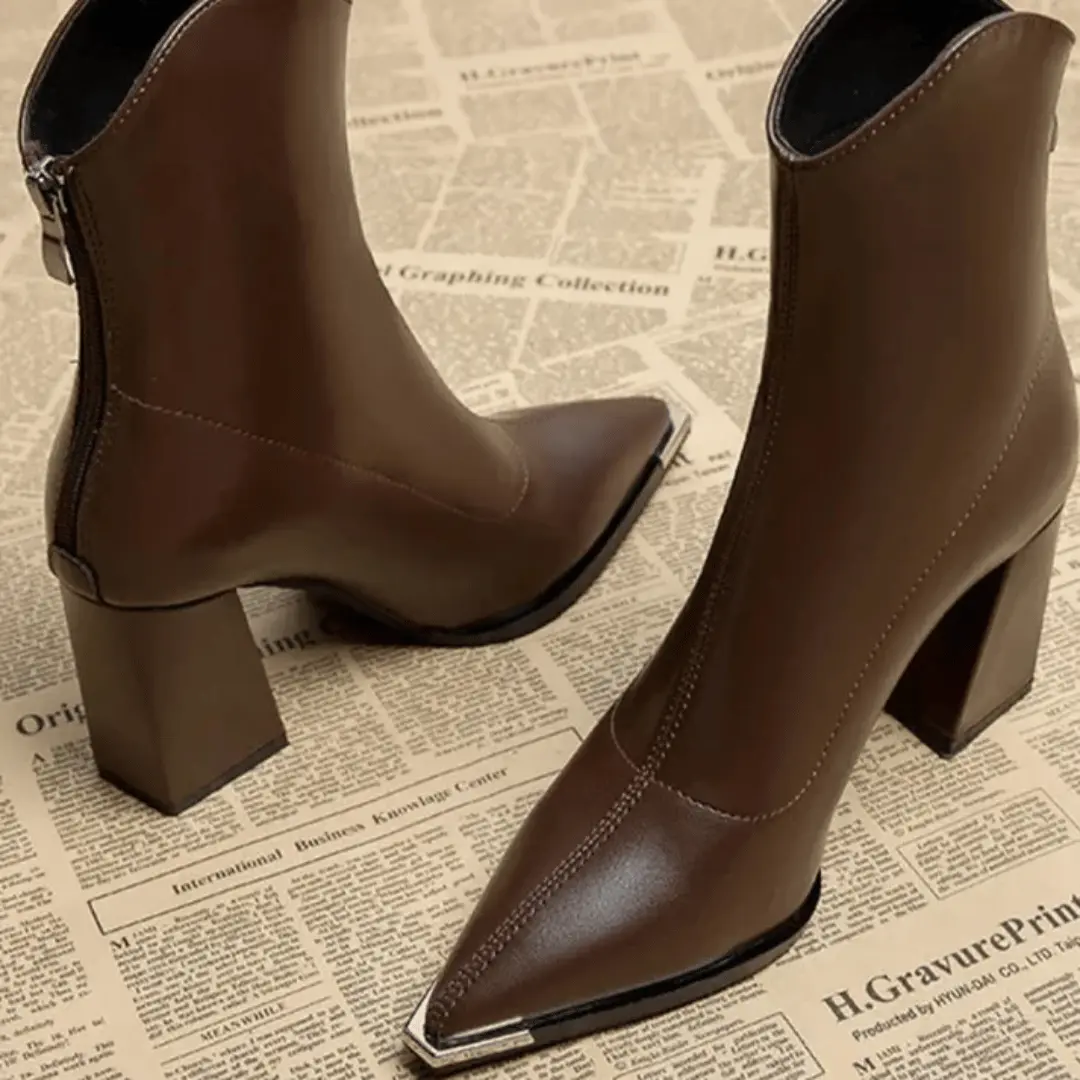Block Heel Boots by Sofia Klein Artisio
