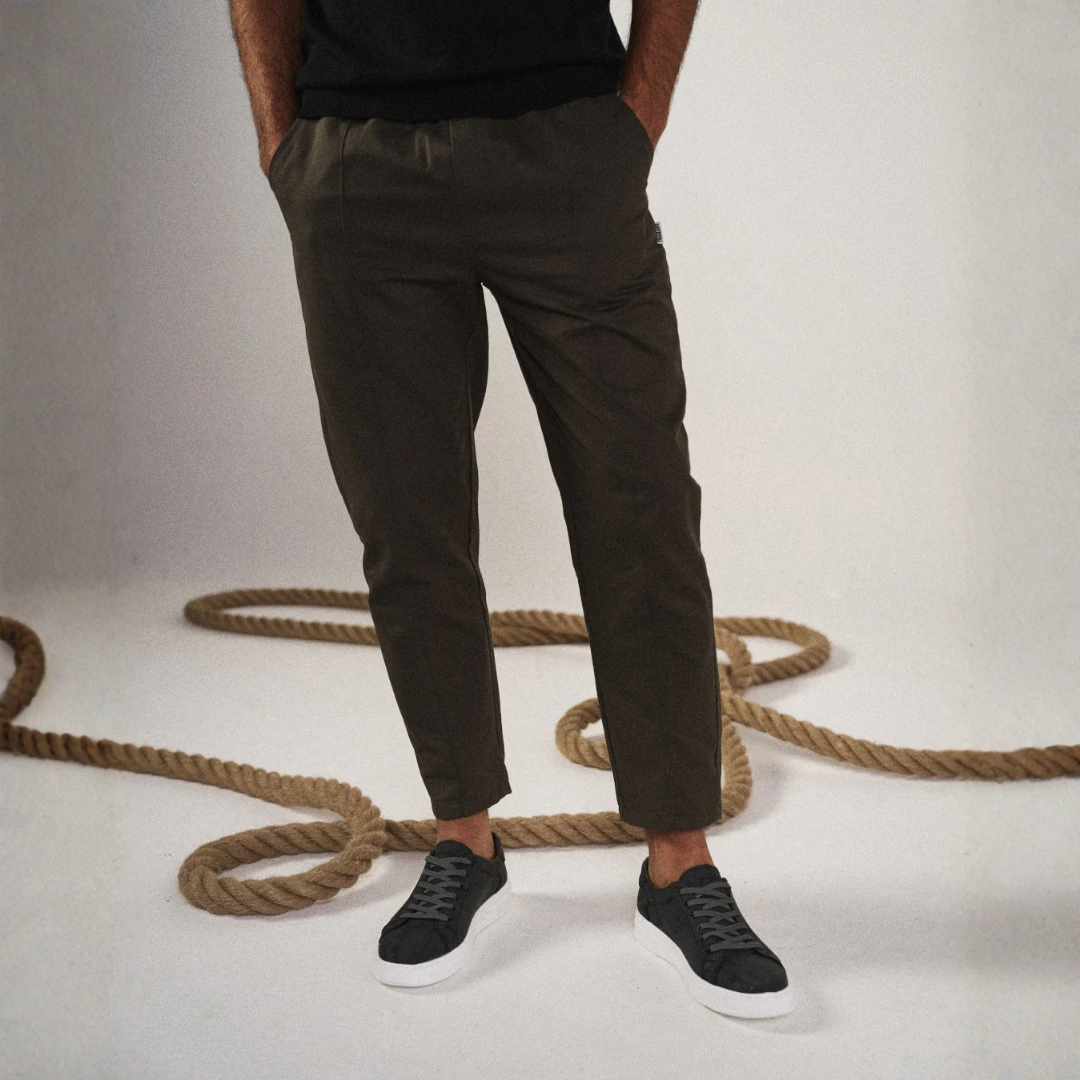 AT | Men Drawstring Tapered Pants