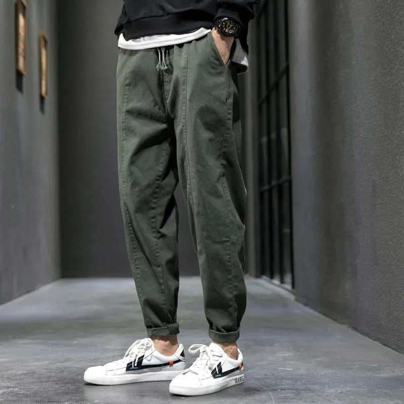 AT | Men Drawstring Tapered Pants