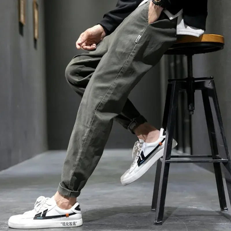 AT | Men Drawstring Tapered Pants