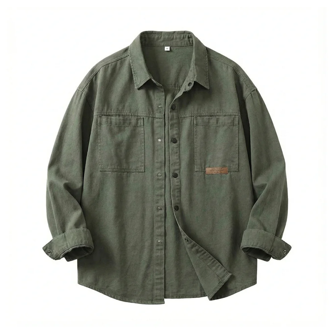 AT | Men Dual-Pocket Utility Shirt