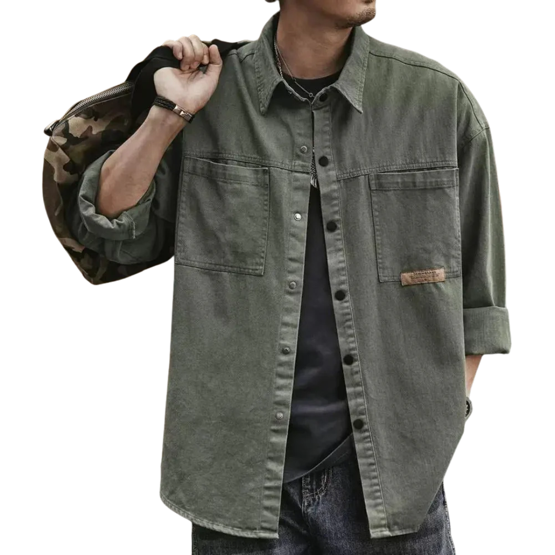 AT | Men Dual-Pocket Utility Shirt