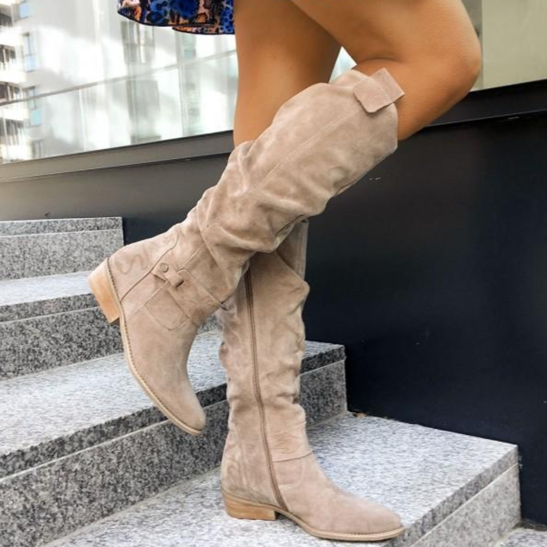AT | Women’s Classic Suede Knee-High Boots