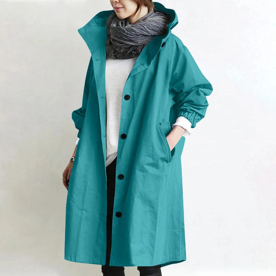 Abigail Hooded Longline Trench Coat Artisio