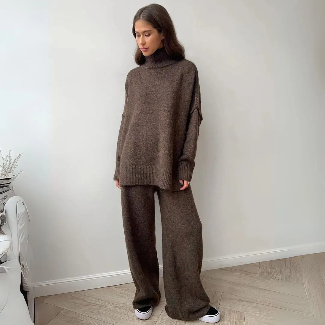 Alda Turtleneck Knit Lounge Set Rondale