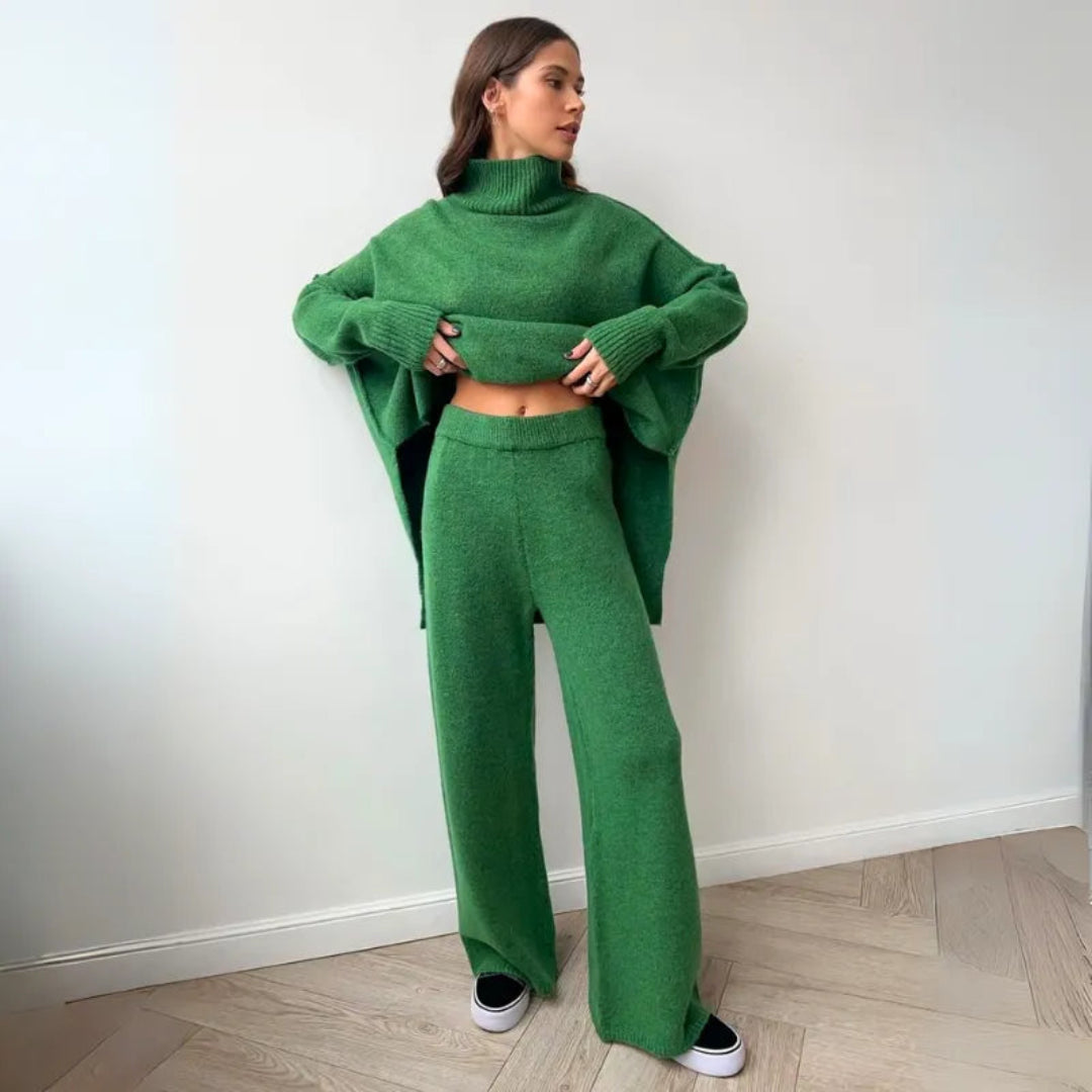 Alda Turtleneck Knit Lounge Set Rondale