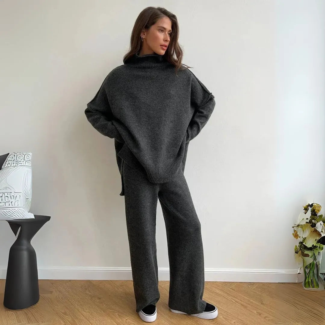 Alda Turtleneck Knit Lounge Set Rondale