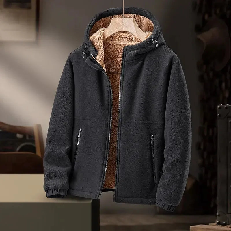 Alec Cashmere Fleece Hooded Jacket Artisio