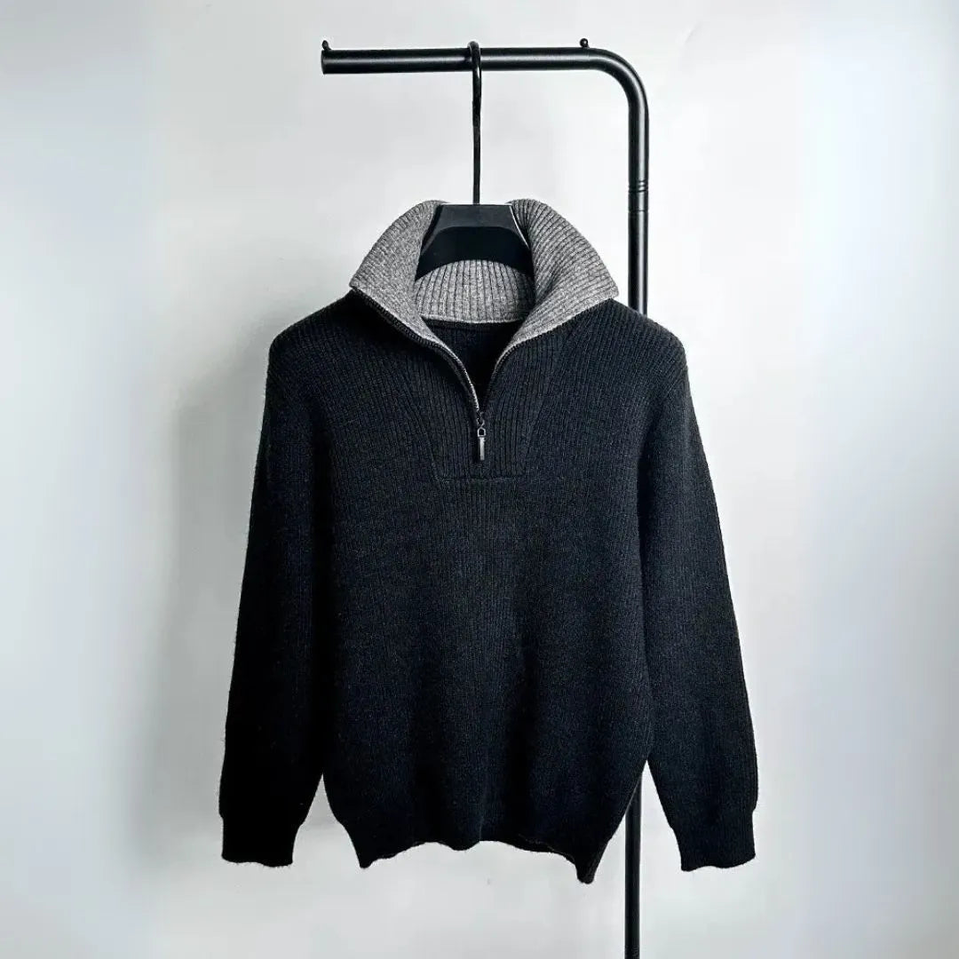 Alpine Quarter-Zip Knit Sweater Artisio