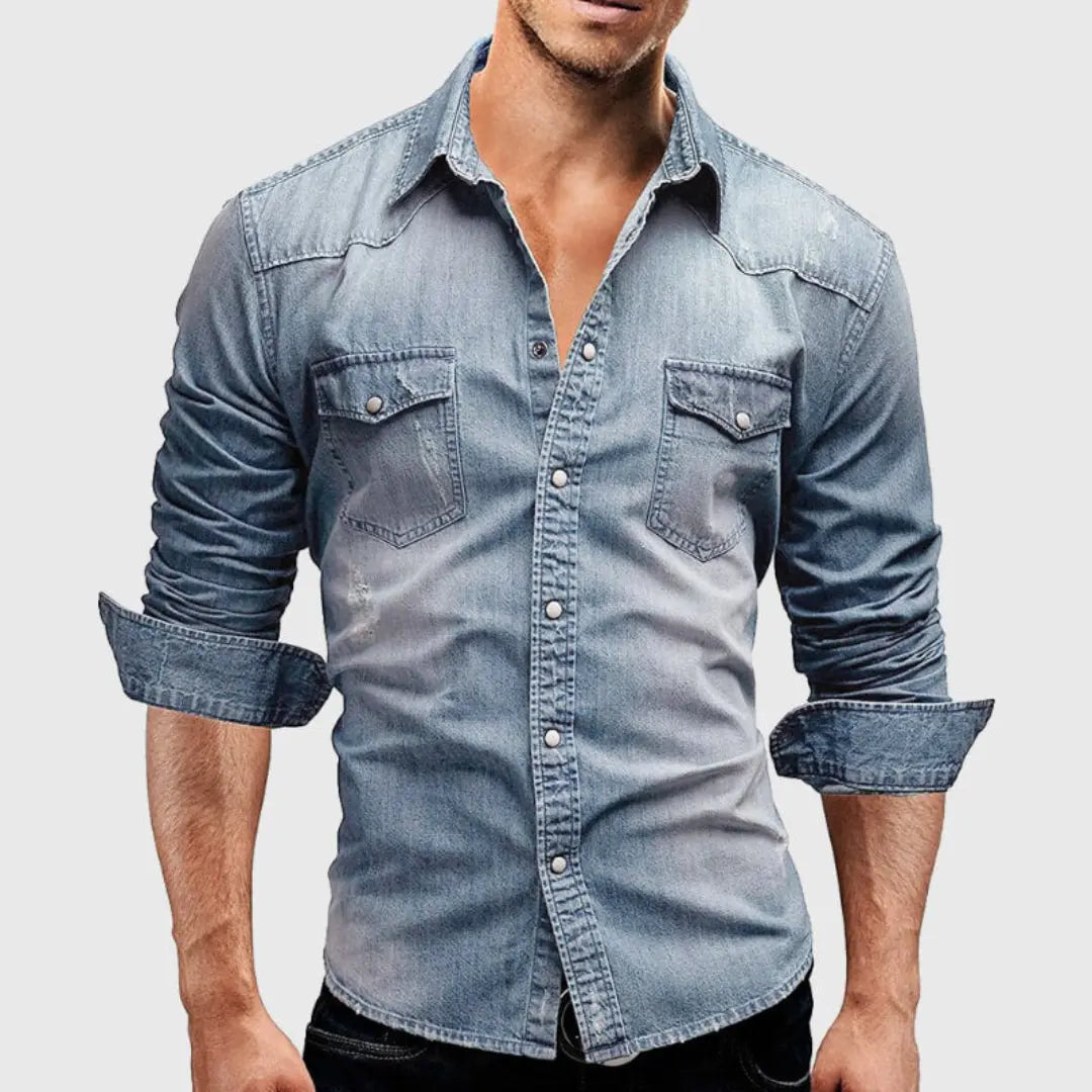 Anthony Classic Western Denim Shirt Artisio