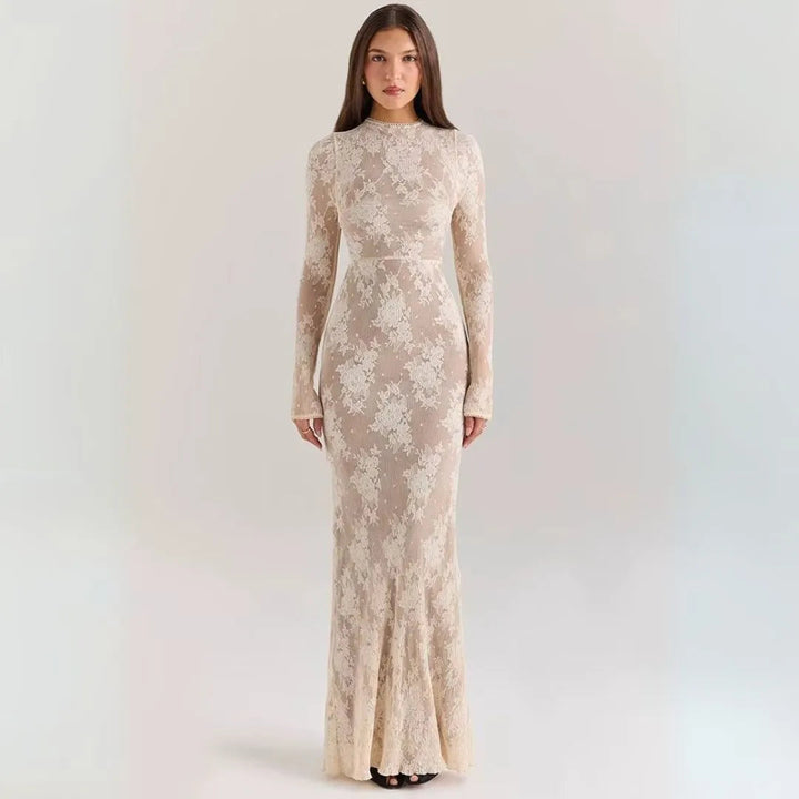 Arabella Lace Long Sleeve Bodycon Gown Artisio