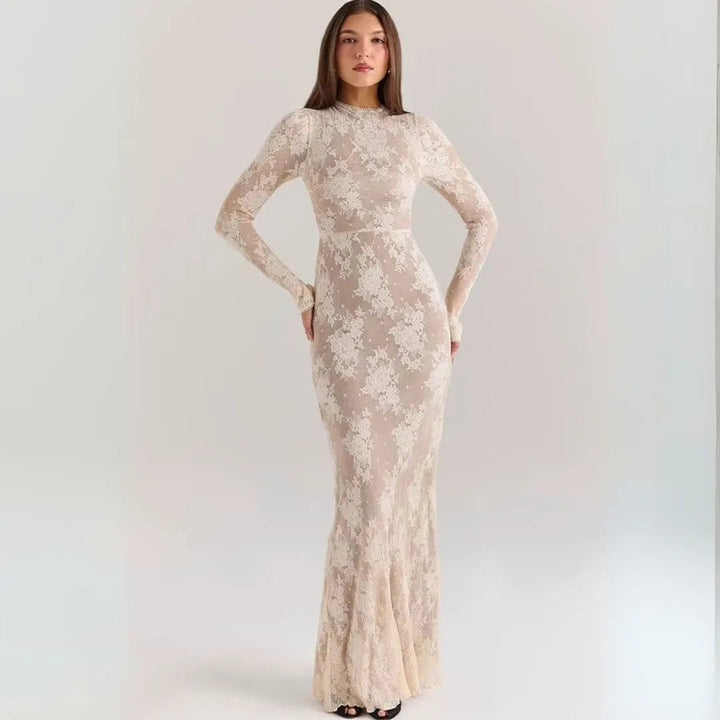 Arabella Lace Long Sleeve Bodycon Gown Artisio