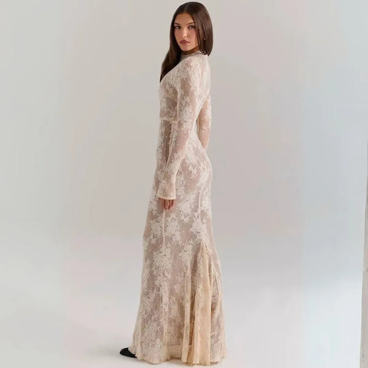 Arabella Lace Long Sleeve Bodycon Gown Artisio
