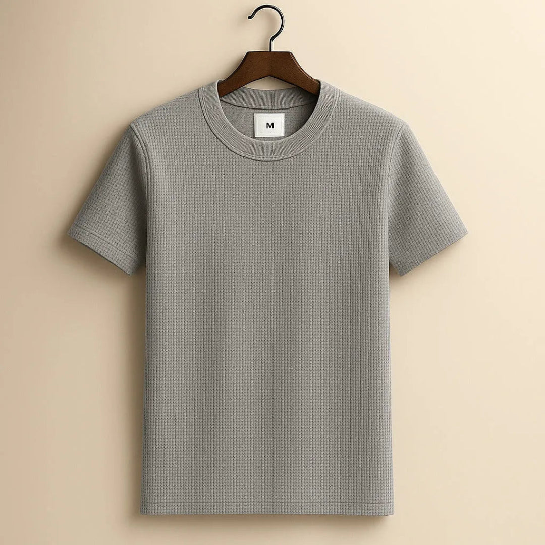 Braden Waffle-Knit Cotton Tee Artisio