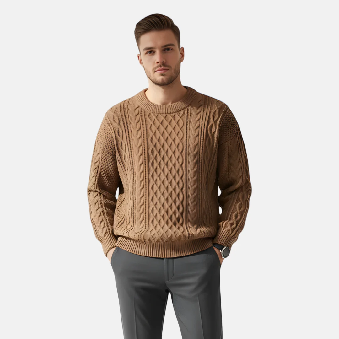 Brian Cable Pattern Sweater Artisio