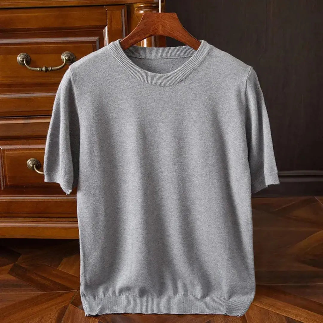 Bruce Wool Short-Sleeved O-Neck Tee Artisio