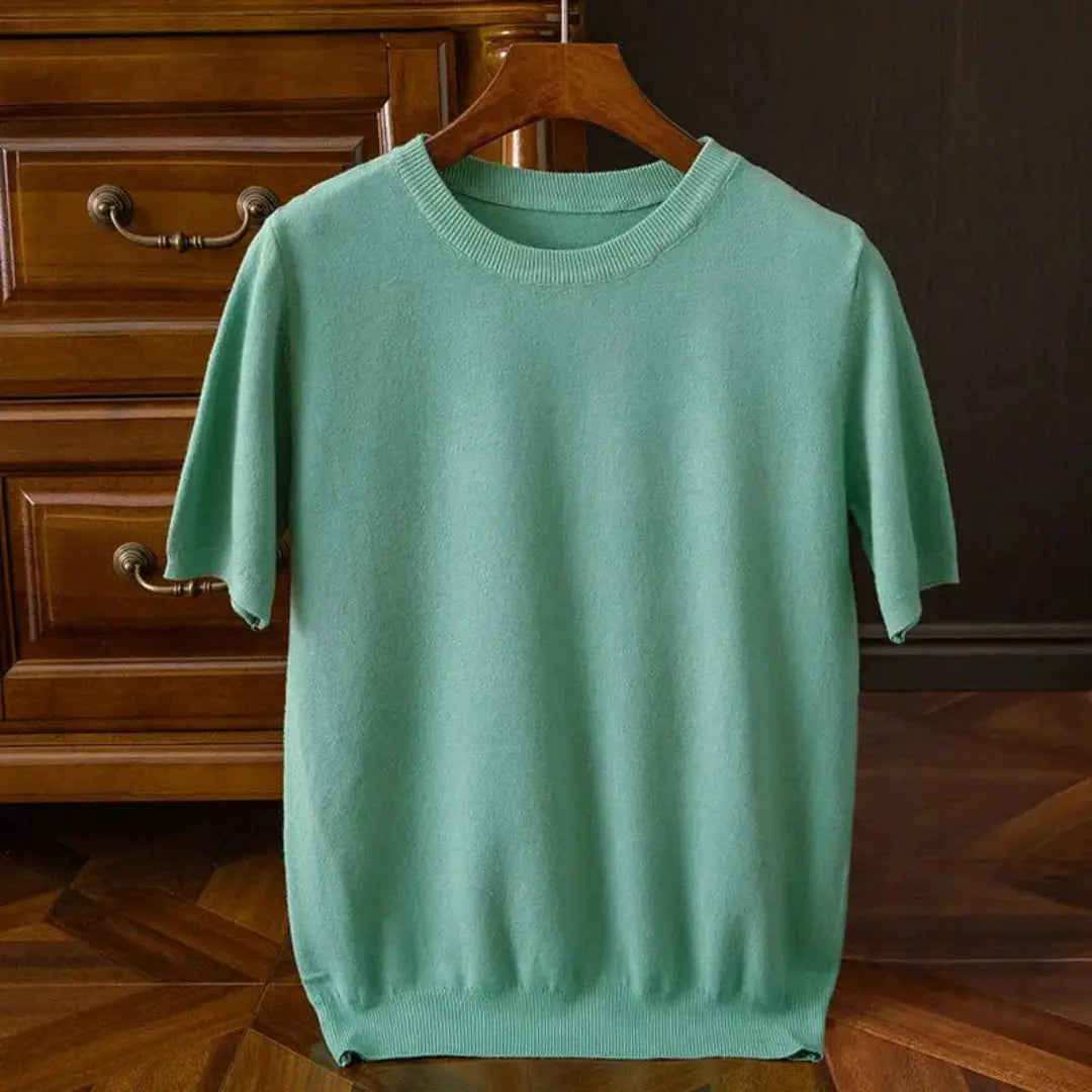 Bruce Wool Short-Sleeved O-Neck Tee Artisio