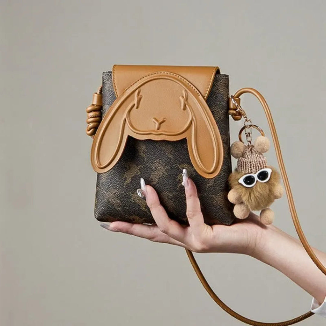 Bunny Vintage Leather Crossbody Bag Artisio
