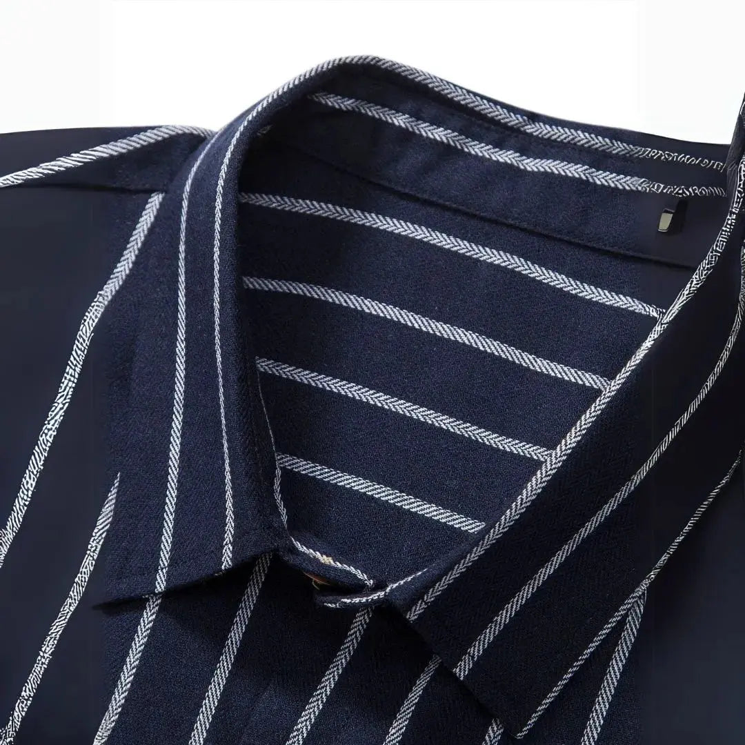 Callum Vertical Stripe Short Sleeve Shirt Artisio