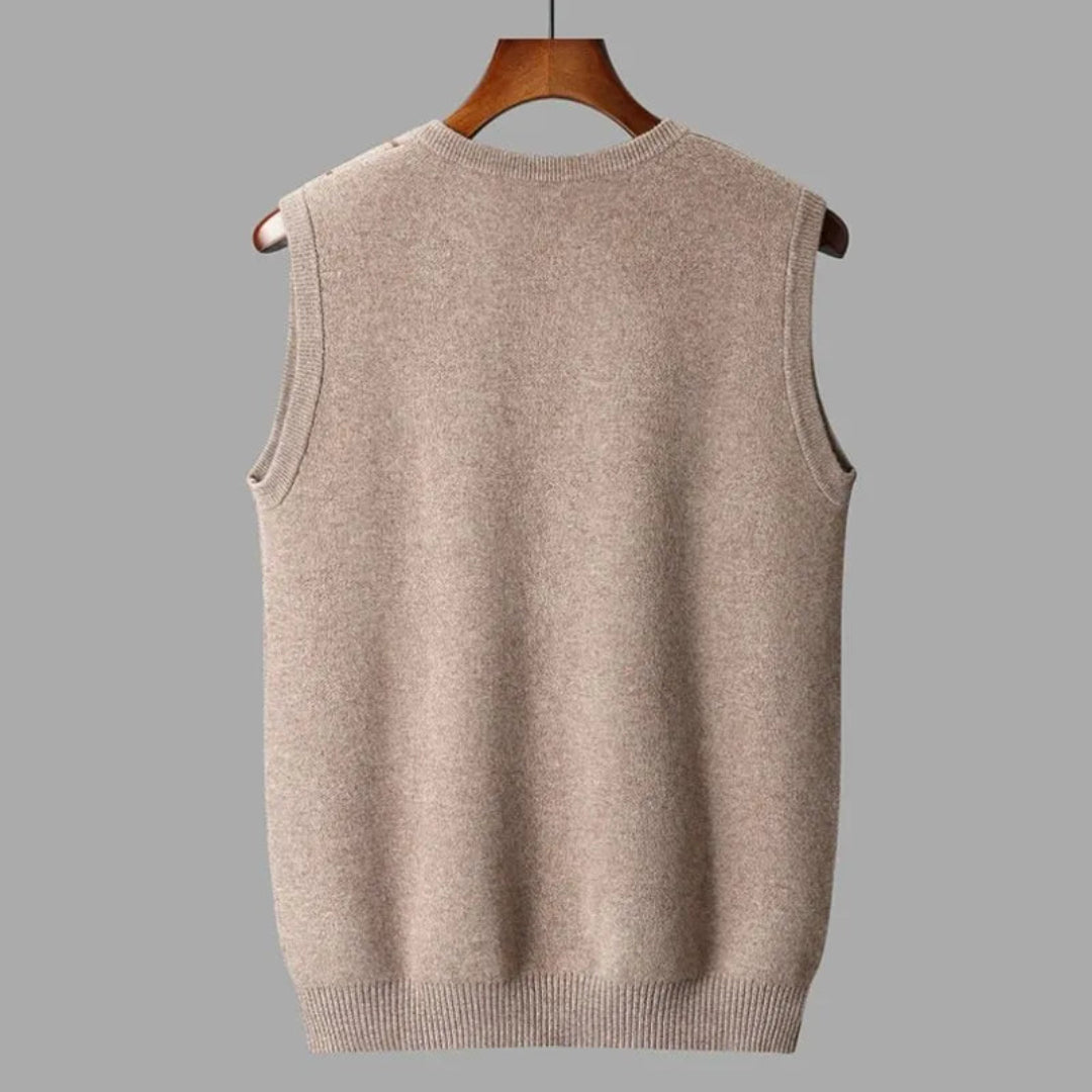 Callum Wool V-Neck Vest Artisio
