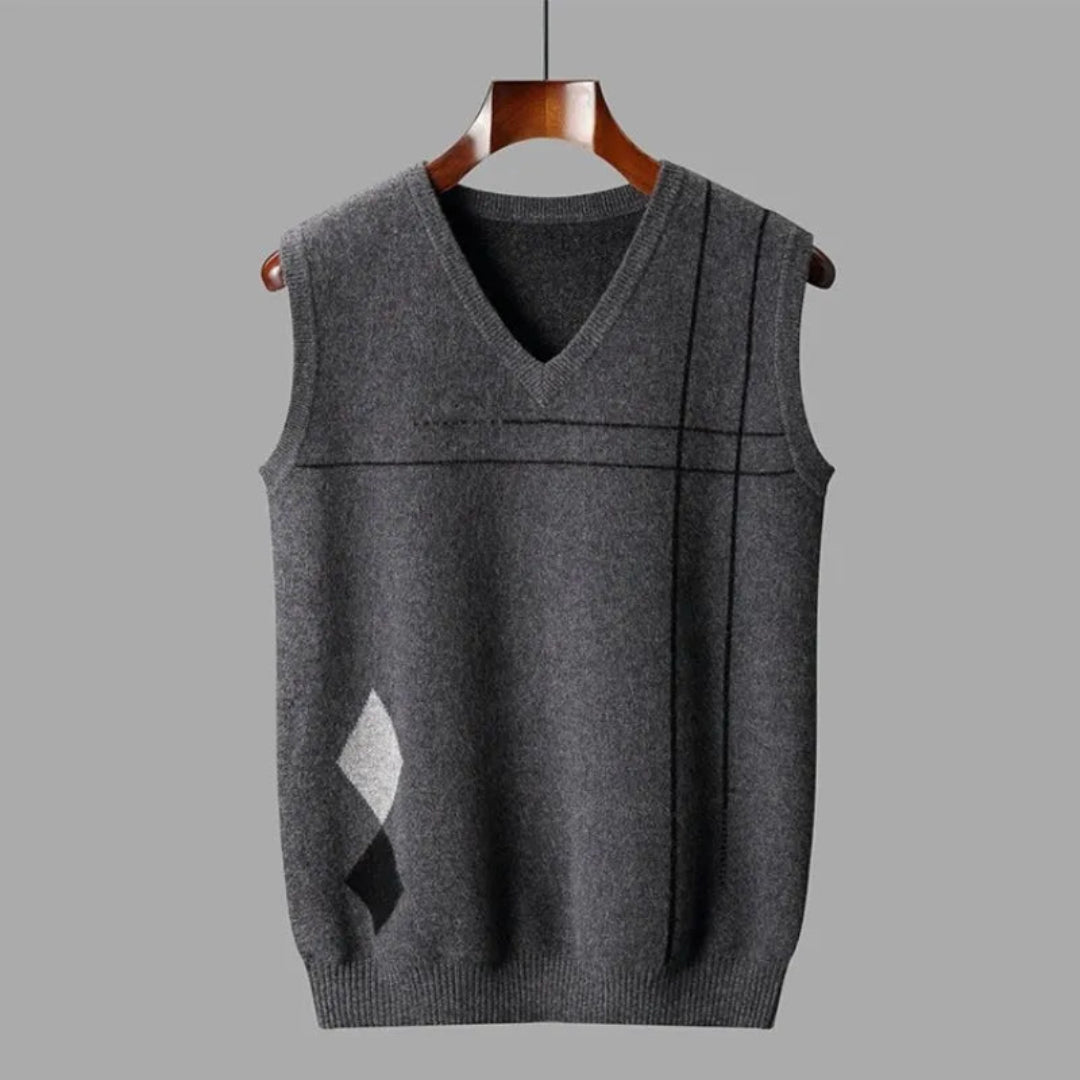 Callum Wool V-Neck Vest Artisio