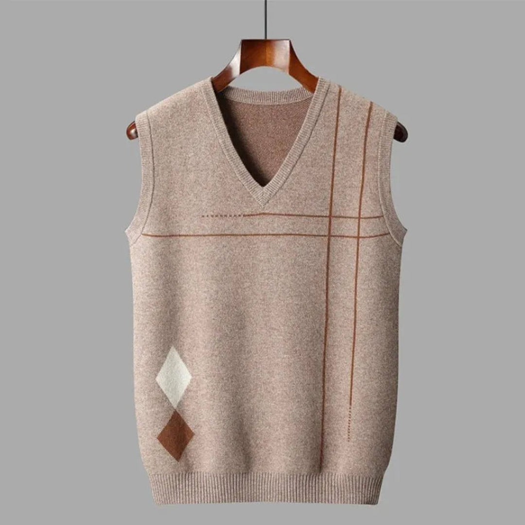 Callum Wool V-Neck Vest Artisio