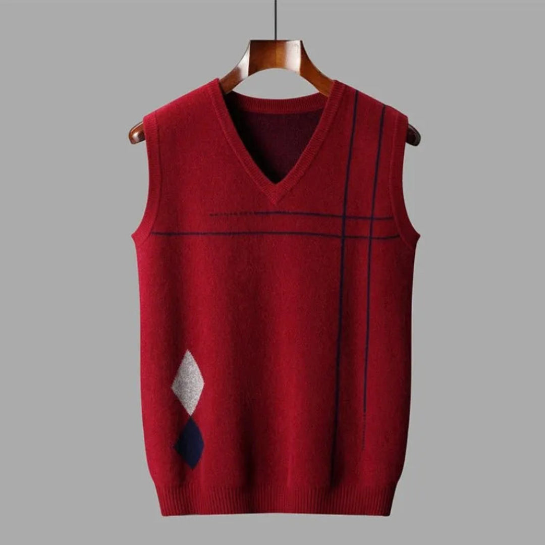 Callum Wool V-Neck Vest Artisio