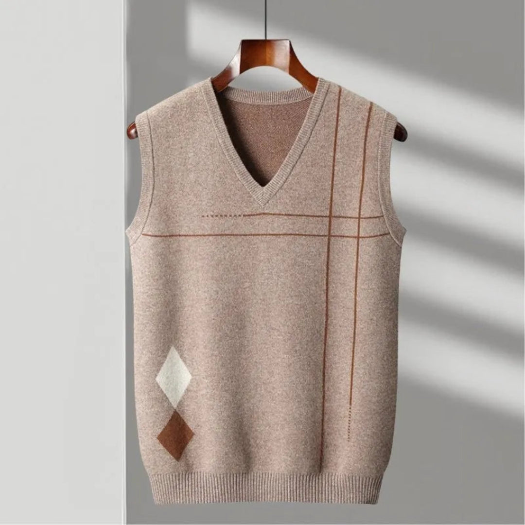 Callum Wool V-Neck Vest Artisio