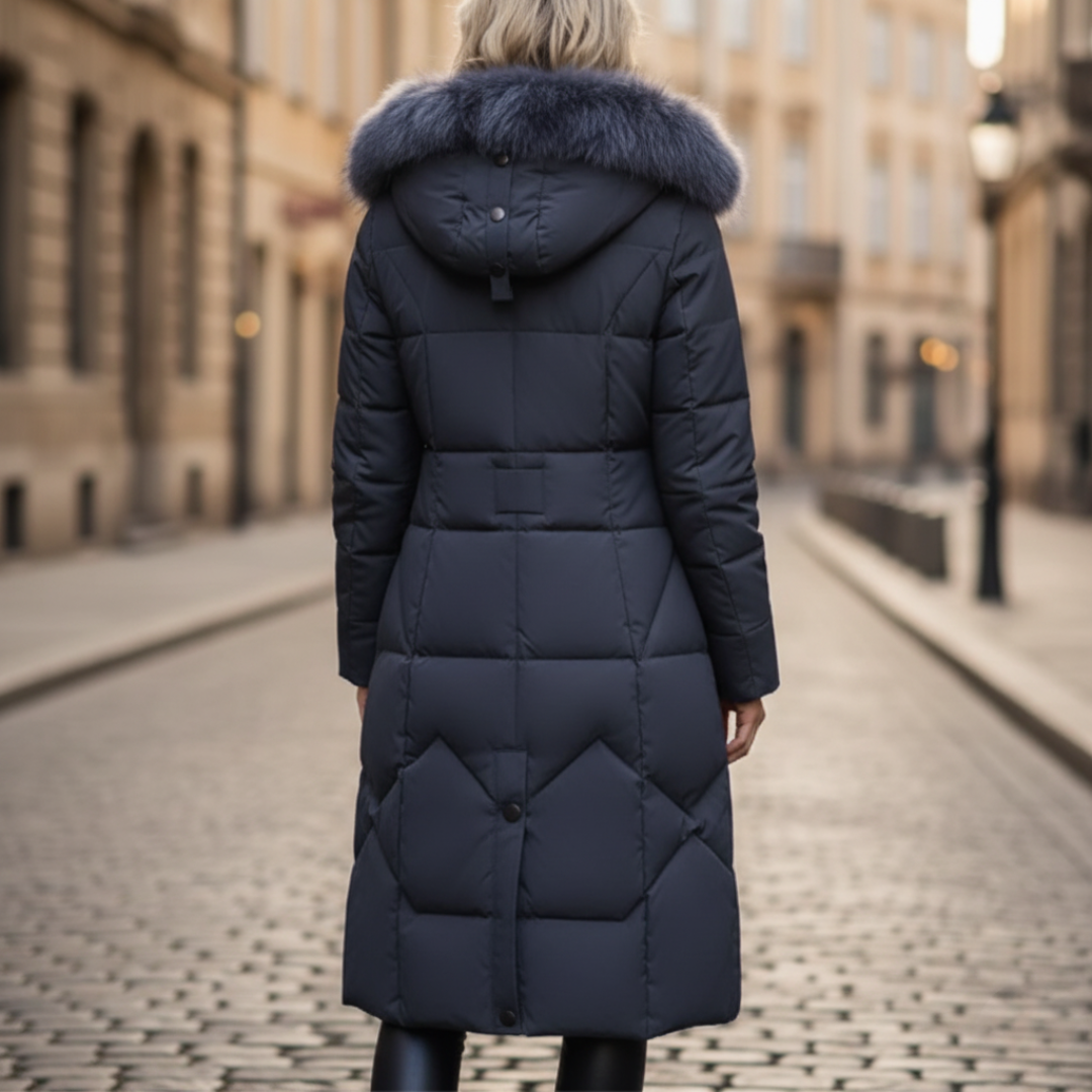 Cassidy Quilted Fur Hoodie Jacket