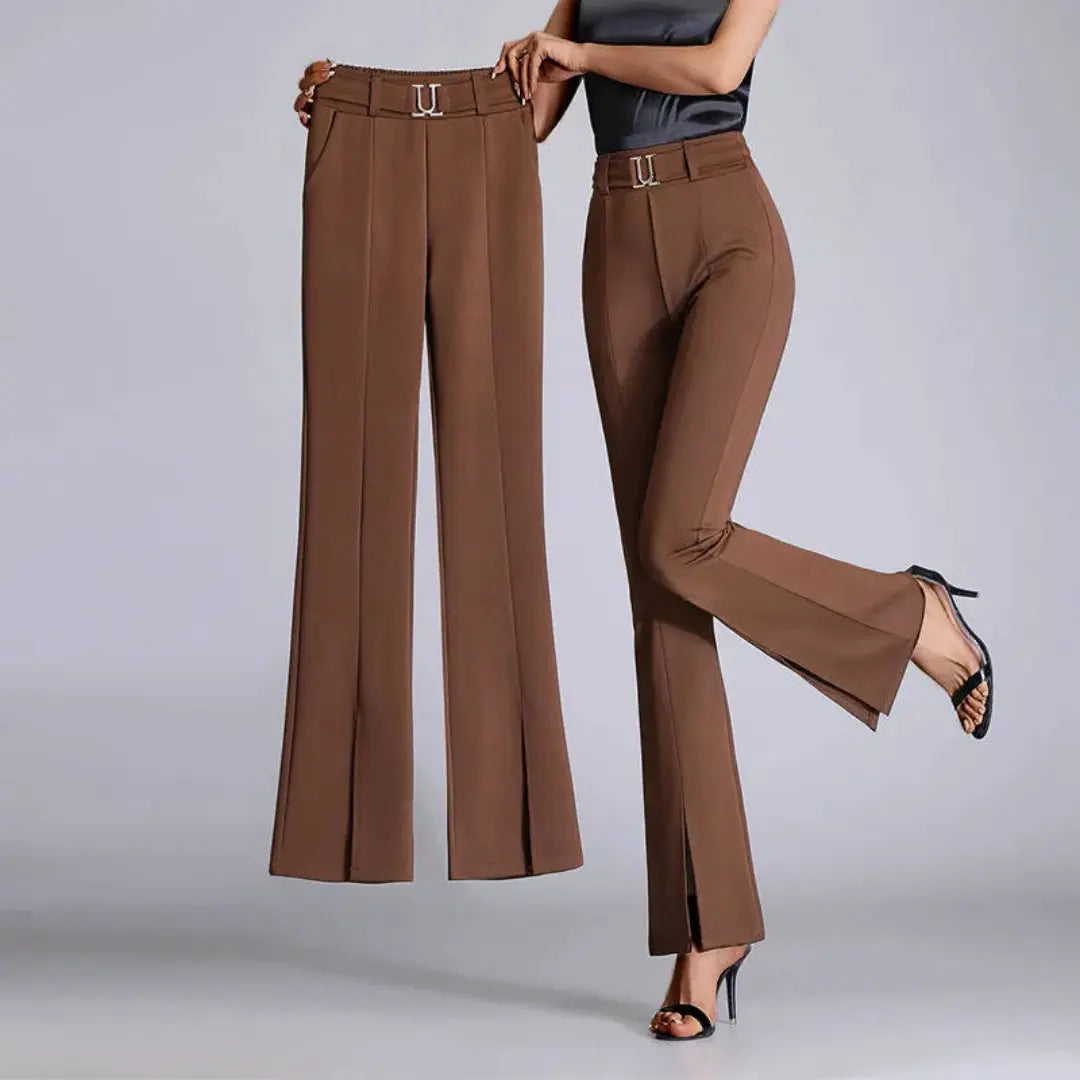 Celeste Women's High-Waist Flared Trousers Artisio
