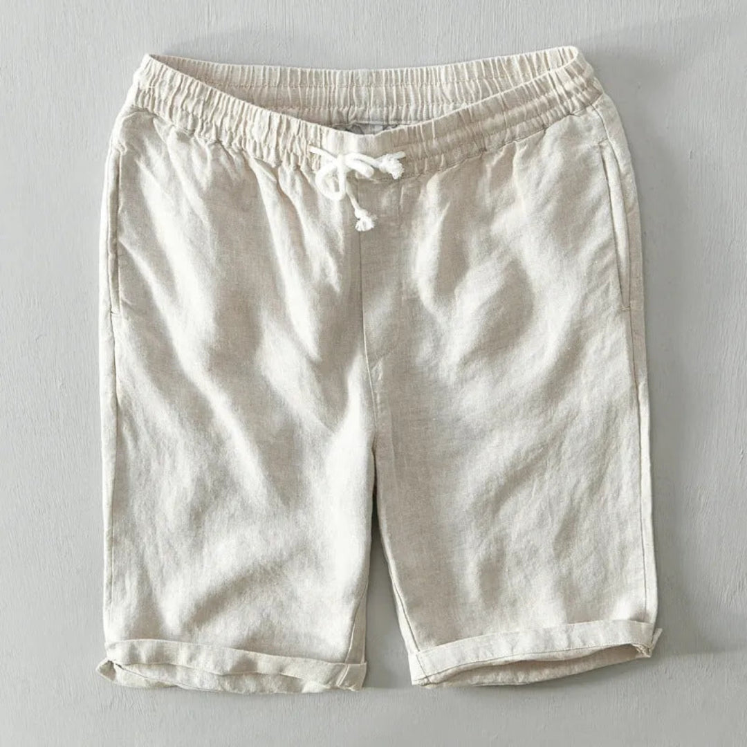 Charlie Drawstring Linen-Blend Shorts Artisio