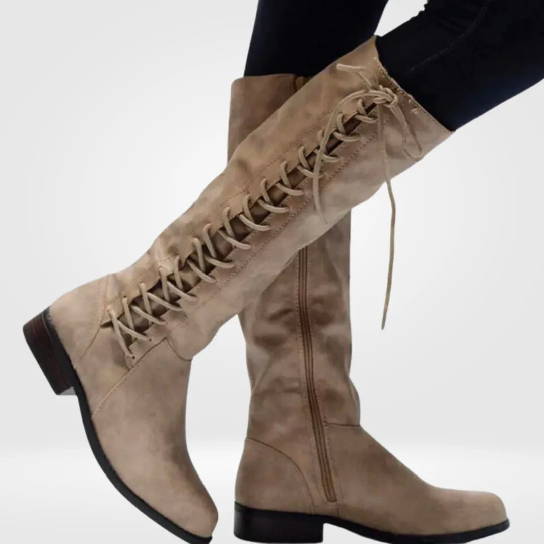 Claire Lace-Up Knee High Boots Artisio
