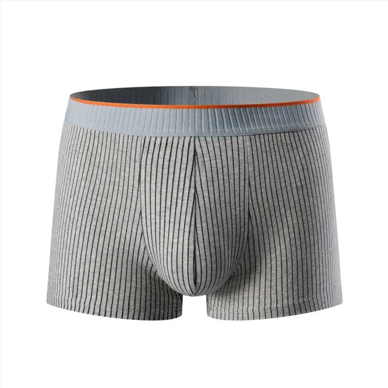 Men's Striped Cotton Boxer Briefs Artisio