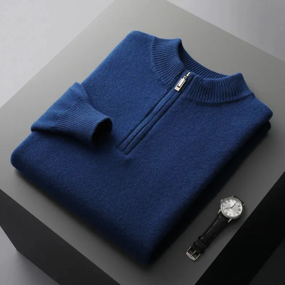 Cooper Half-Zip Wool Sweater Artisio
