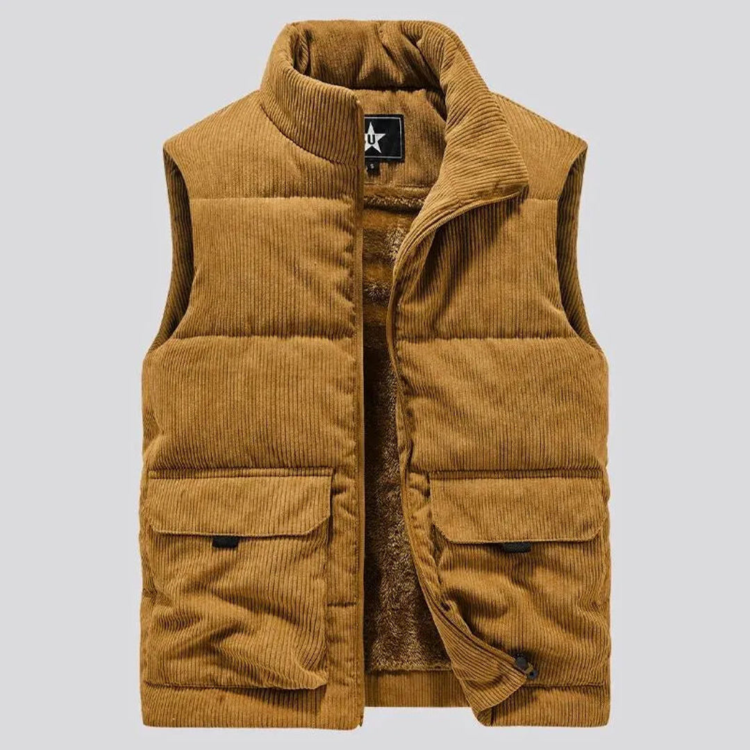 Cory Sherpa-Lined Corduroy Vest Artisio