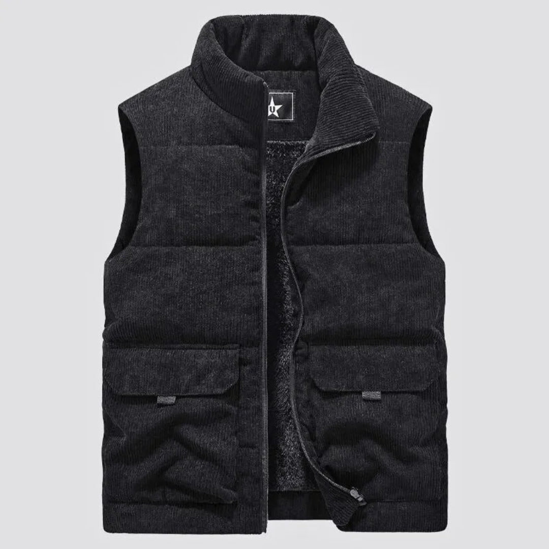 Cory Sherpa-Lined Corduroy Vest Artisio