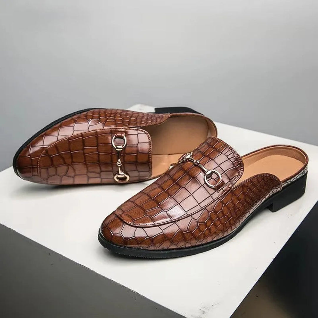 Dante Croc-Embossed Mules Artisio