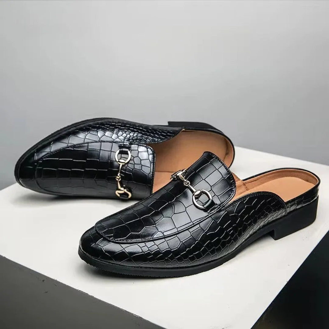 Dante Croc-Embossed Mules Artisio