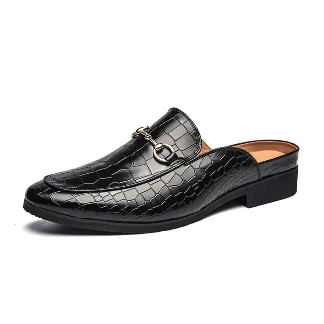 Dante Croc-Embossed Mules Artisio