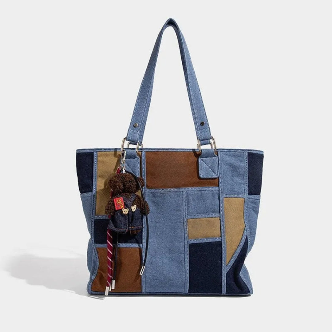 Denim Patchwork Tote Bag Artisio