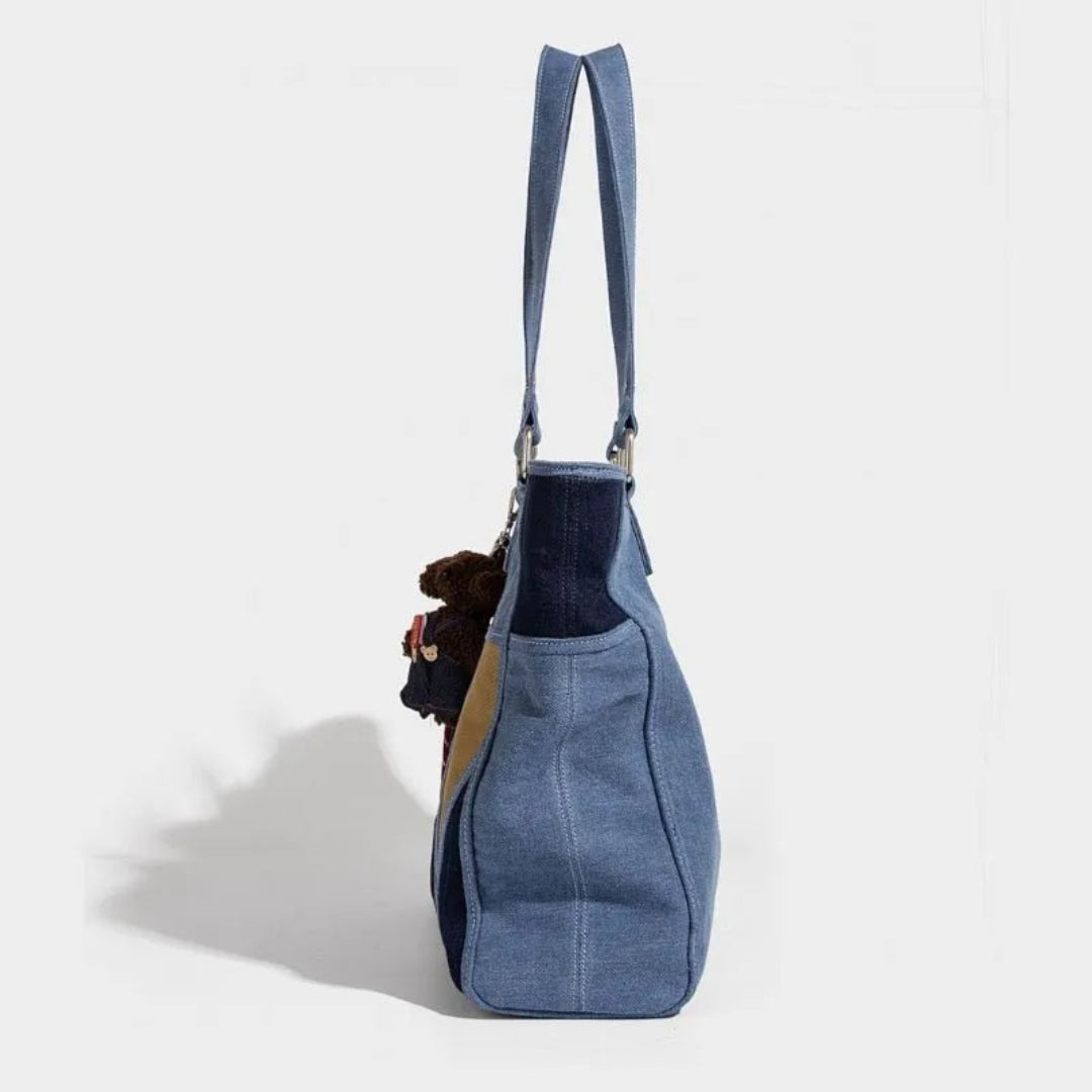 Denim Patchwork Tote Bag Artisio
