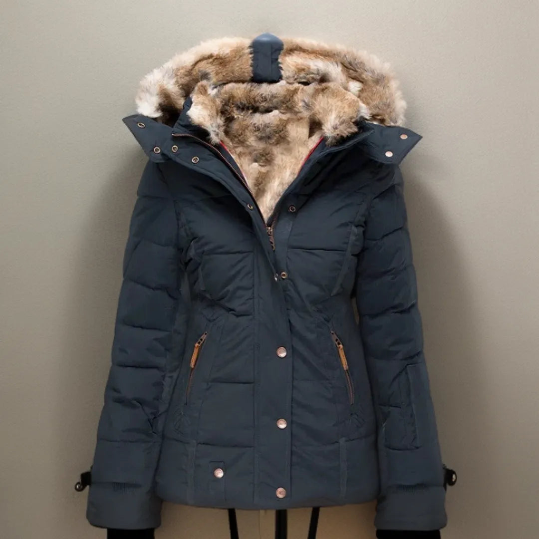 Eliza Faux Fur Hooded Puffer Jacket Artisio