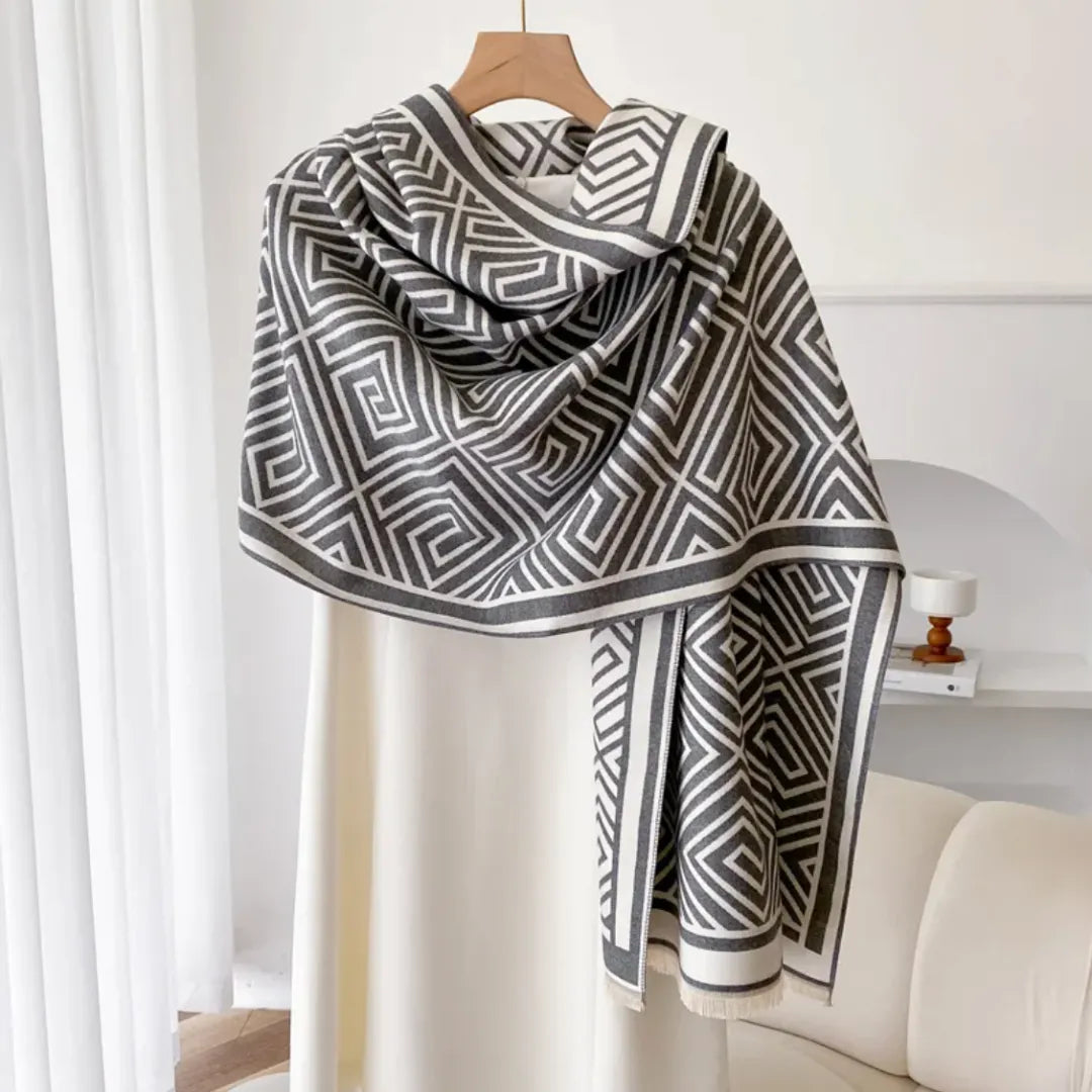 Fiona Reversible Geometric Shawl Artisio