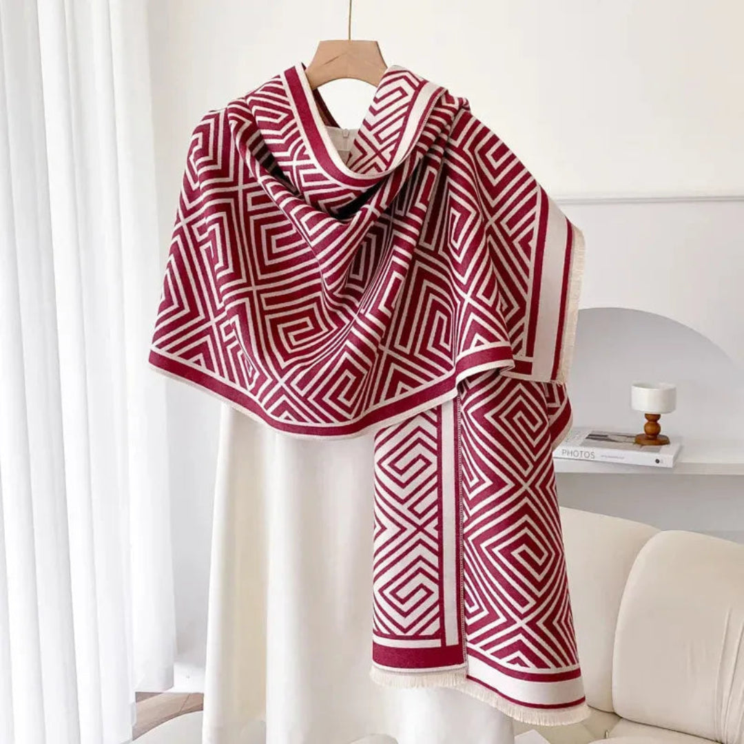 Fiona Reversible Geometric Shawl Artisio